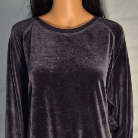 MUK LUKS velour top, super soft, Dark Gray in size 2XL - Picture 13 of 15